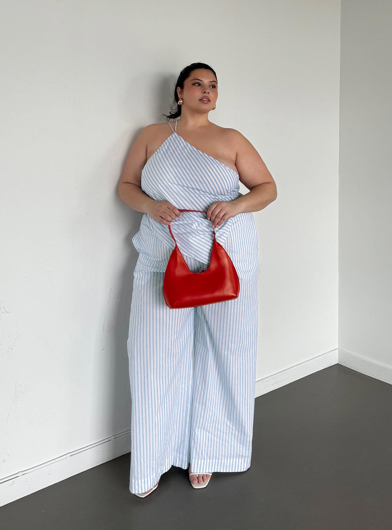 Collied Low Rise Pants Blue / White Stripe Curve、mySite、solidvoid