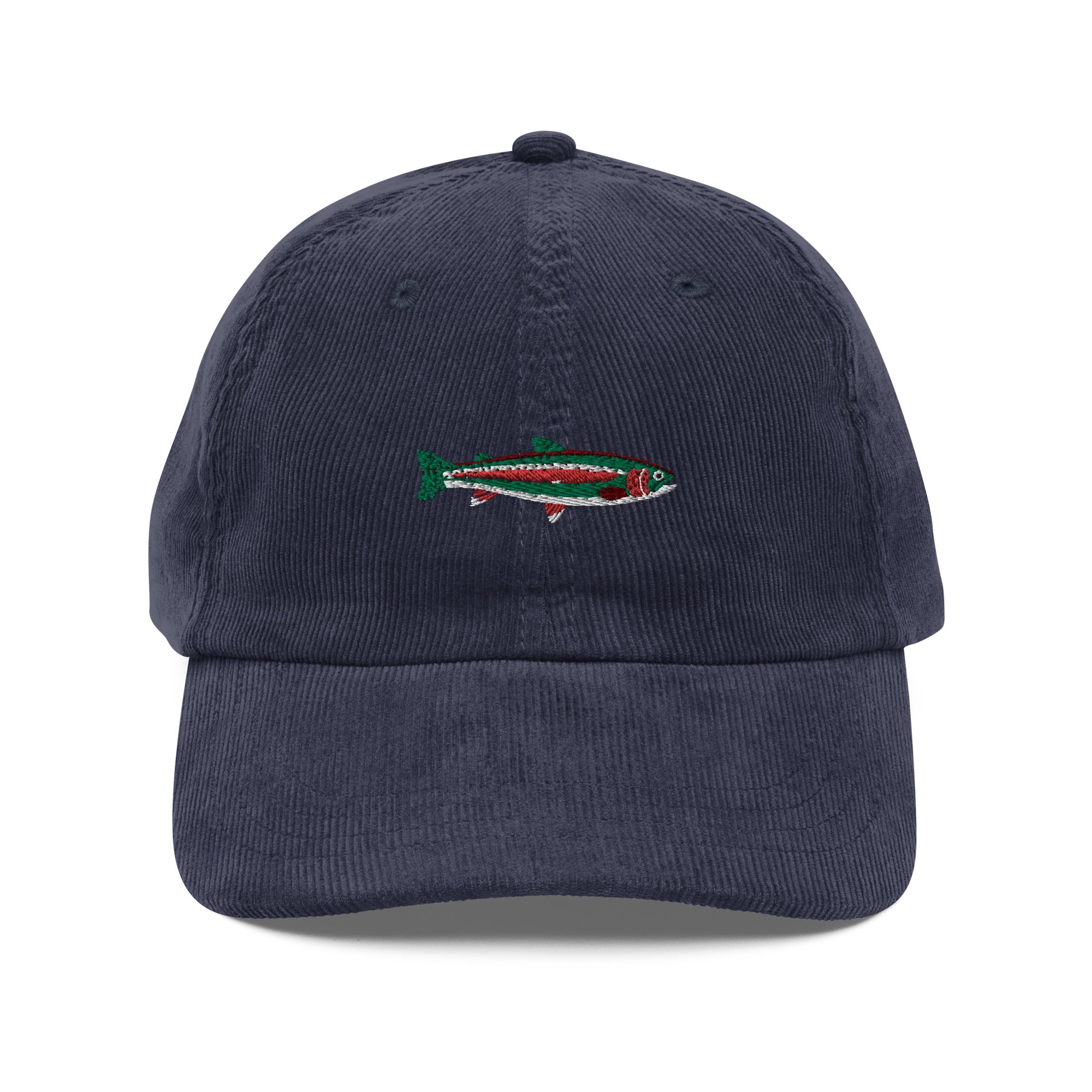 Alaskan Rainbow Embroidered Corduroy Dad Hat、mySite、solidvoid