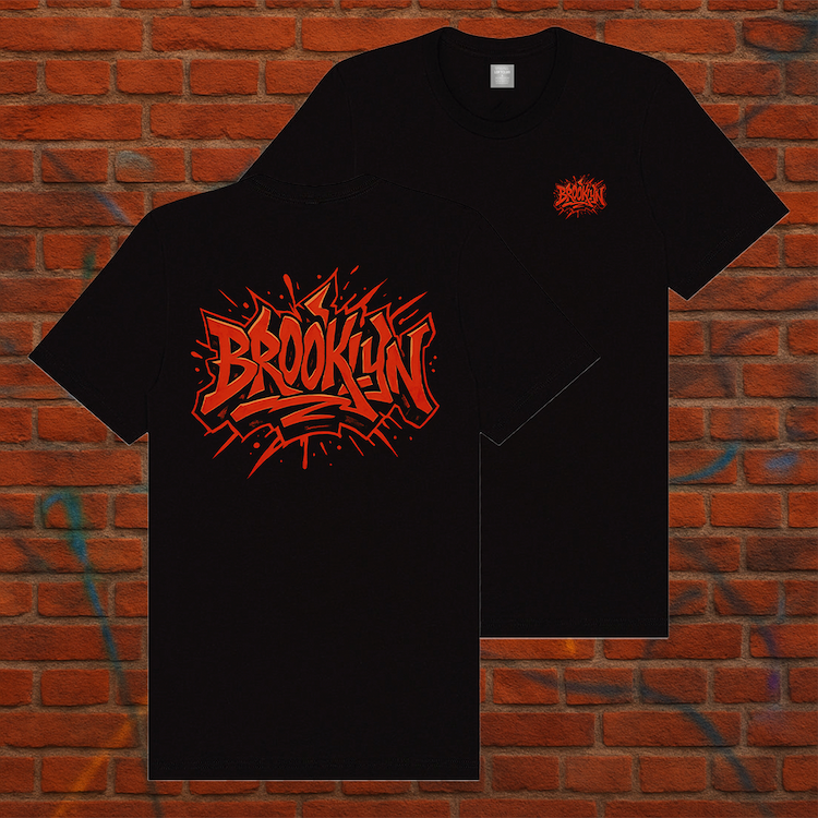 Graffiti BROOKLYN Soft-Style Graphic Tee (7 Sizes)、mySite、vikingsvslions