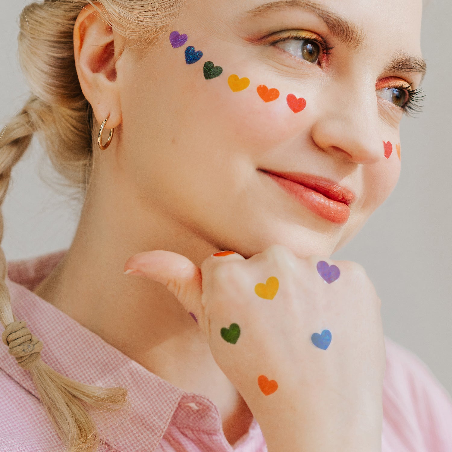  Glitter Hearts Tattly Temporary Tattoos、mySite、ghnorth