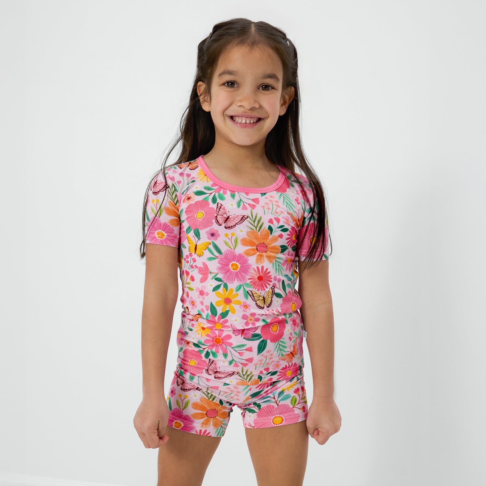 Butterfly Blooms Two-Piece Short Sleeve & Shorts Pajama Set、mySite、g9winljtr