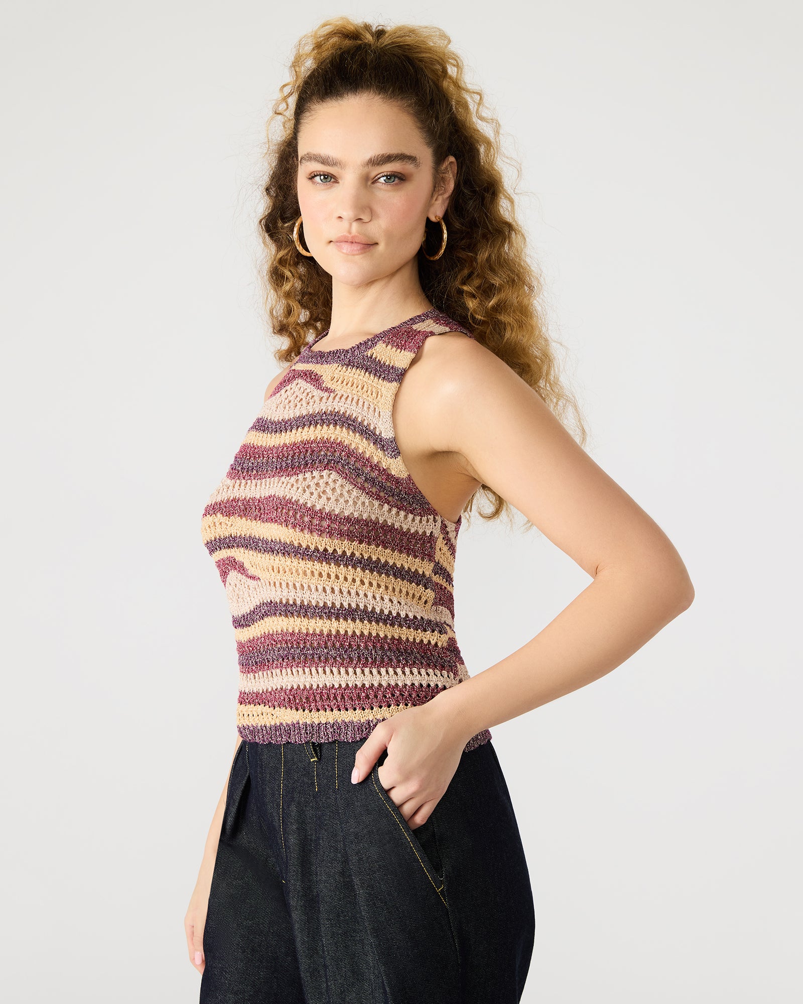 HANNAH TOP RED MULTI、mySite、gtrtttuynbv