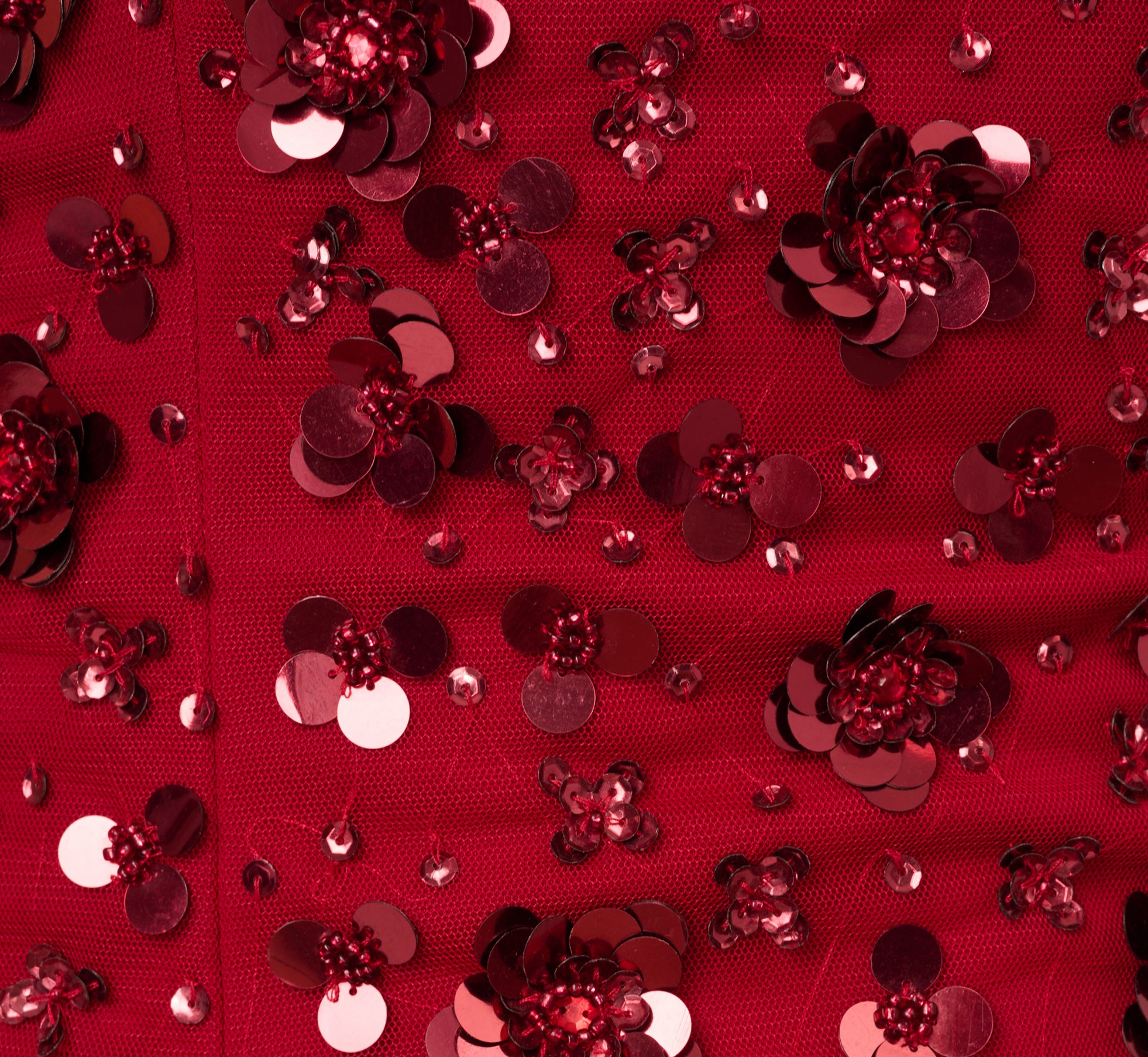 Off Shoulder Dress With Floral Embellishment In Cranberry、mySite、solidvoid