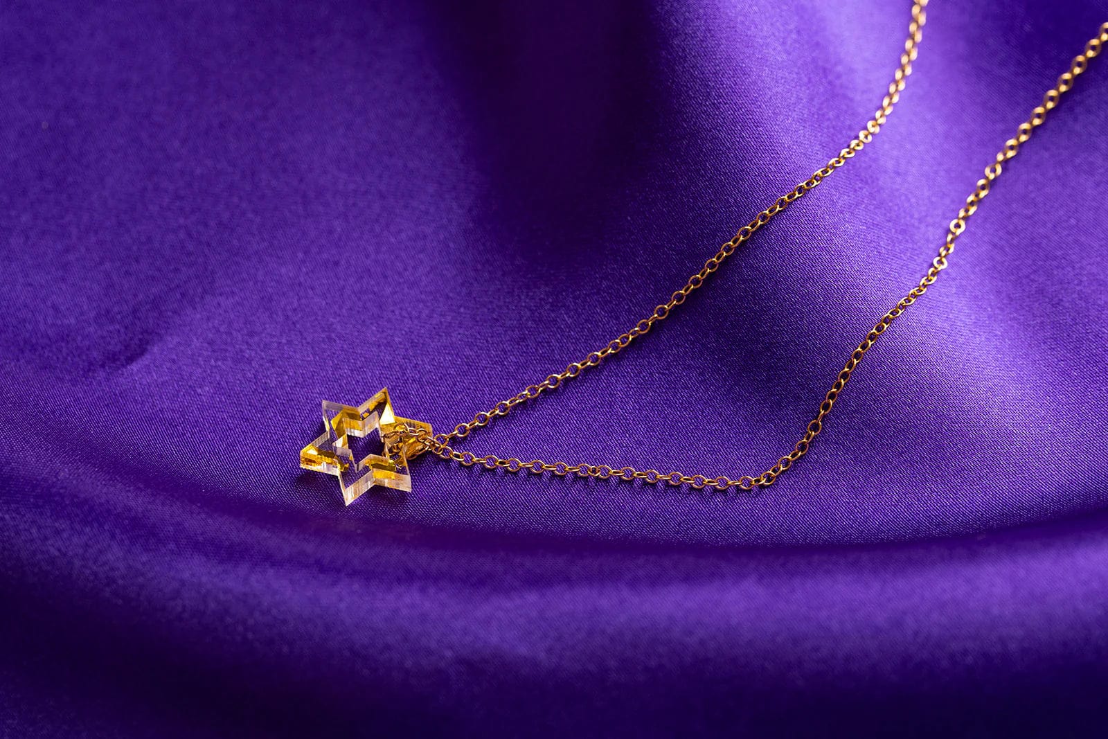Micro Floating Magen David Necklace - Gold Fleck、mySite、topwebapps