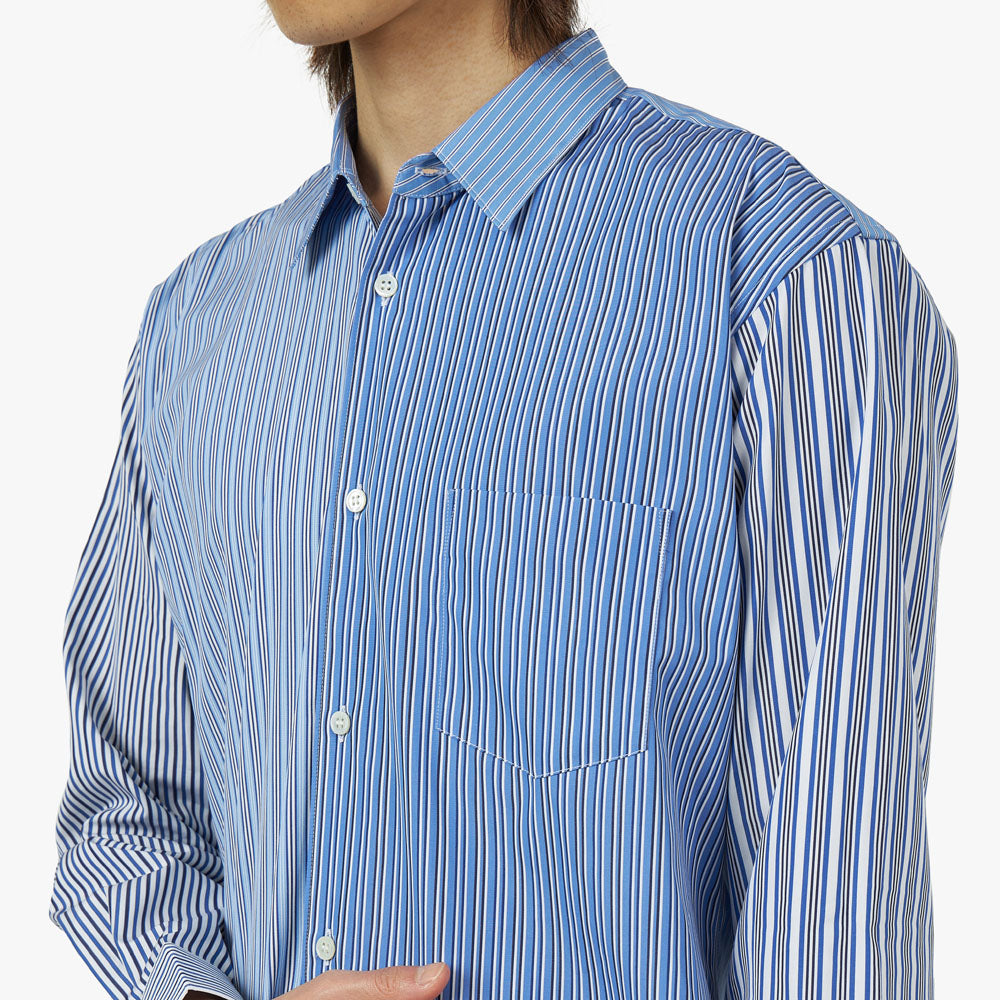  COMME des GARÇONS SHIRT Striped Poplin Shape 5 / Blue、mySite、merchandisen