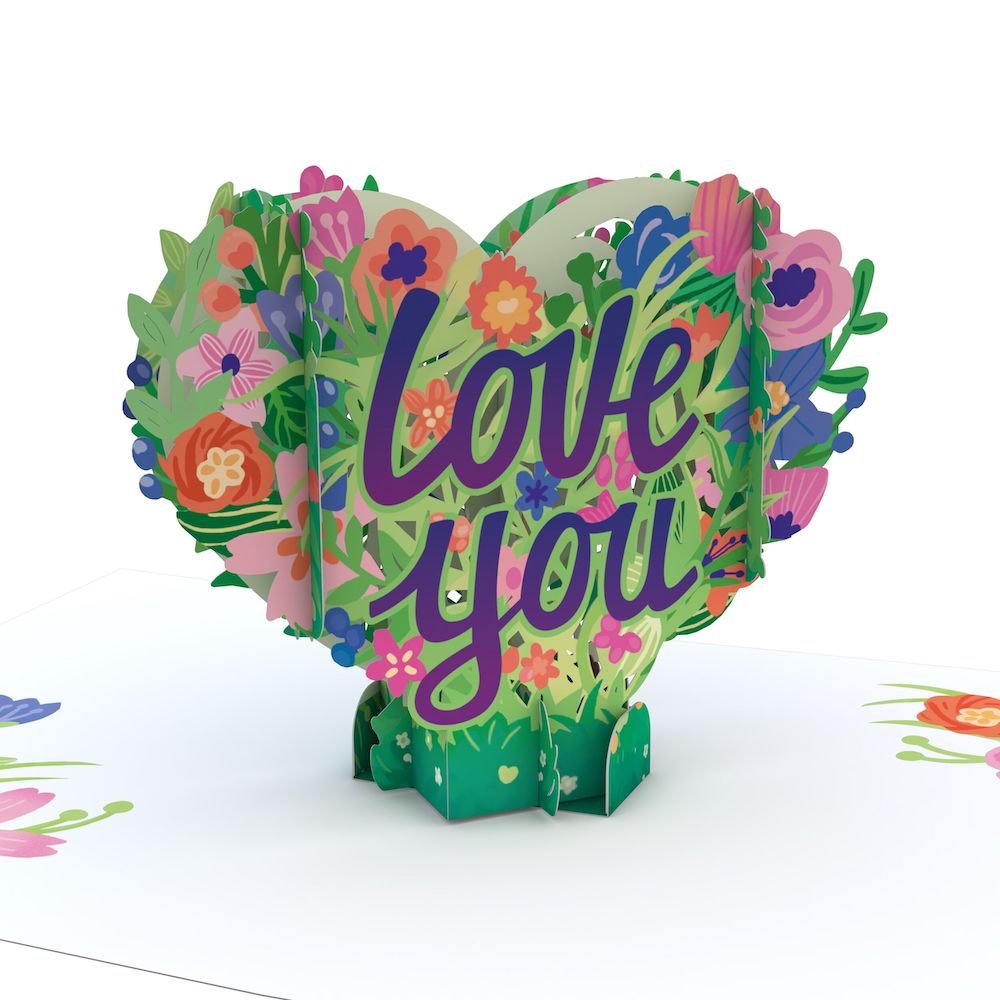 Love You Flower Heart: Paperpop® Card、mySite、solidvoid
