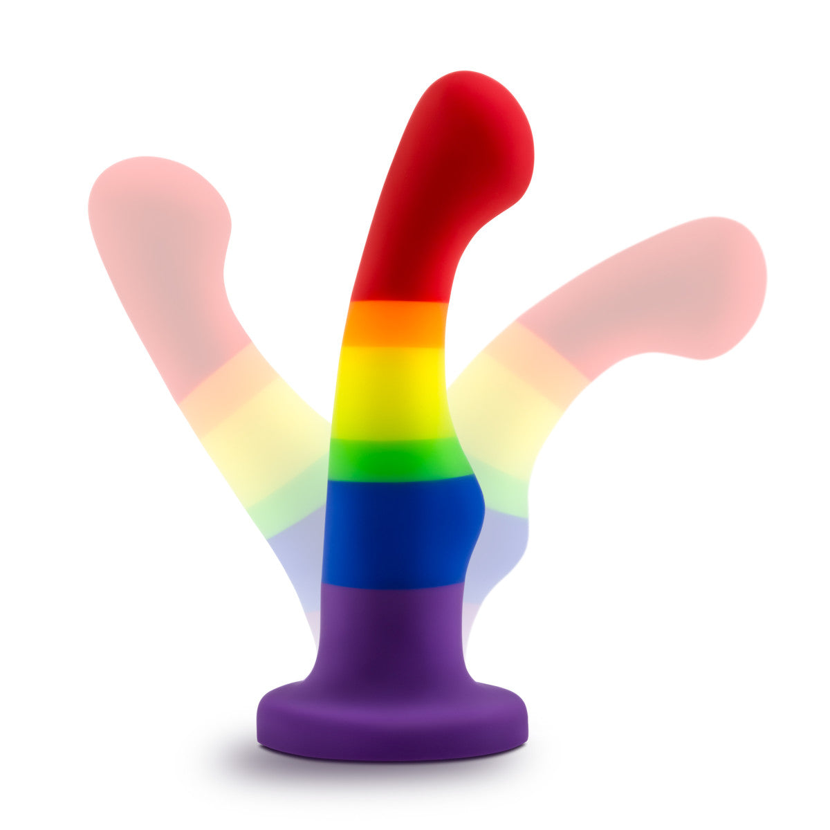 Avant By Blush® | Pride Freedom P1 | Artisan 6 Inch Curved G-Spot Dildo with Suction Cup Base - Elegantly Made with Smooth UltraSilk® Purio® Silicone、mySite、bottomscart