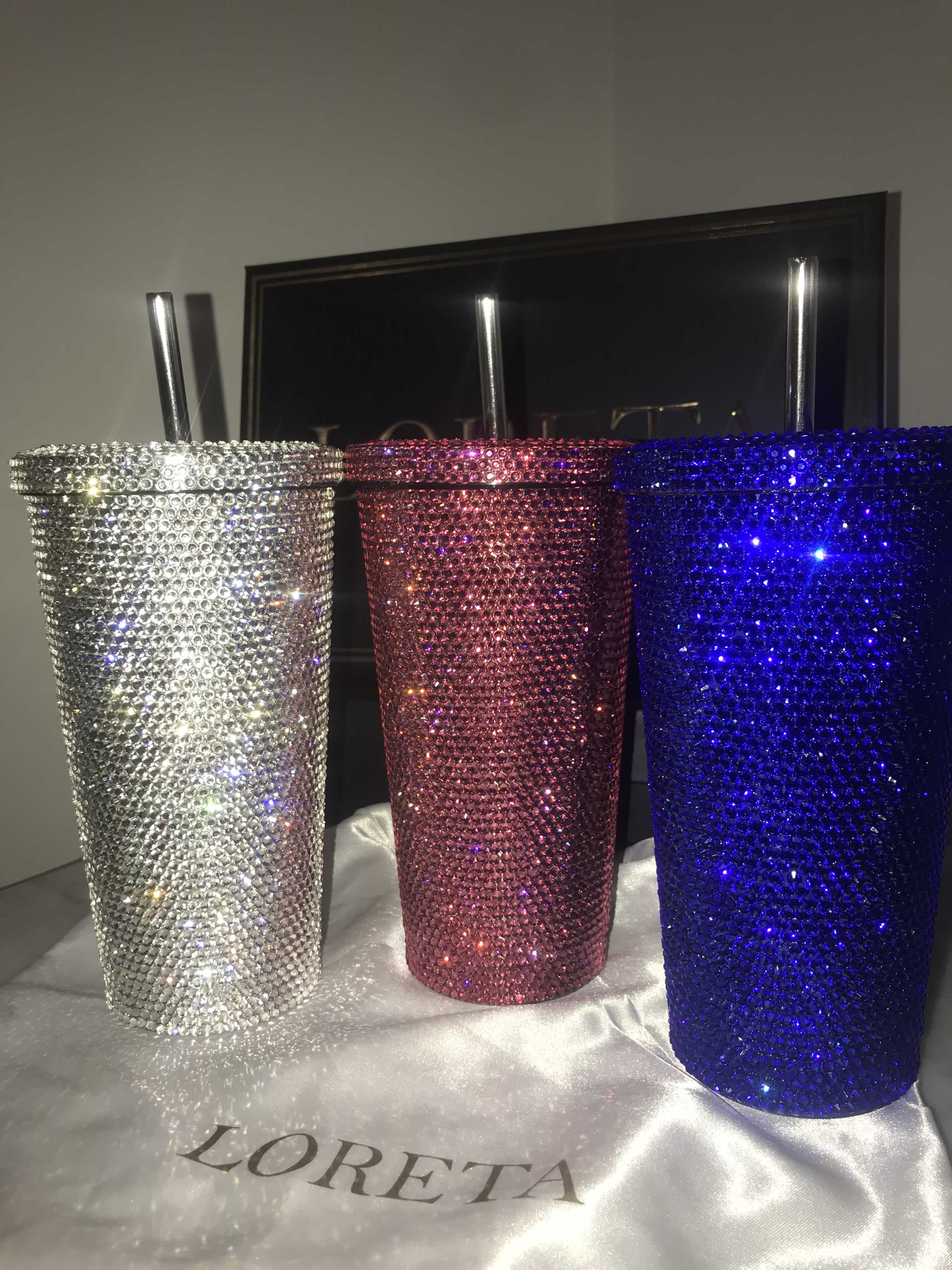  XL - Crystallized Crystal Coffee/Drink Tumbler Cup with Straw、mySite、merchandisen