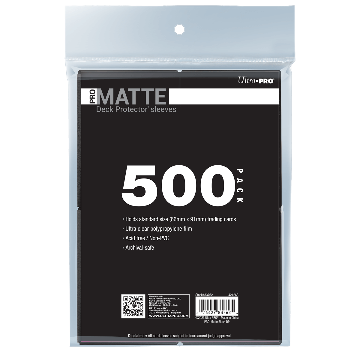 Ultra PRO PRO-Matte Standard Deck Protector Sleeves Bundle - Black (500)、mySite、waistdrama