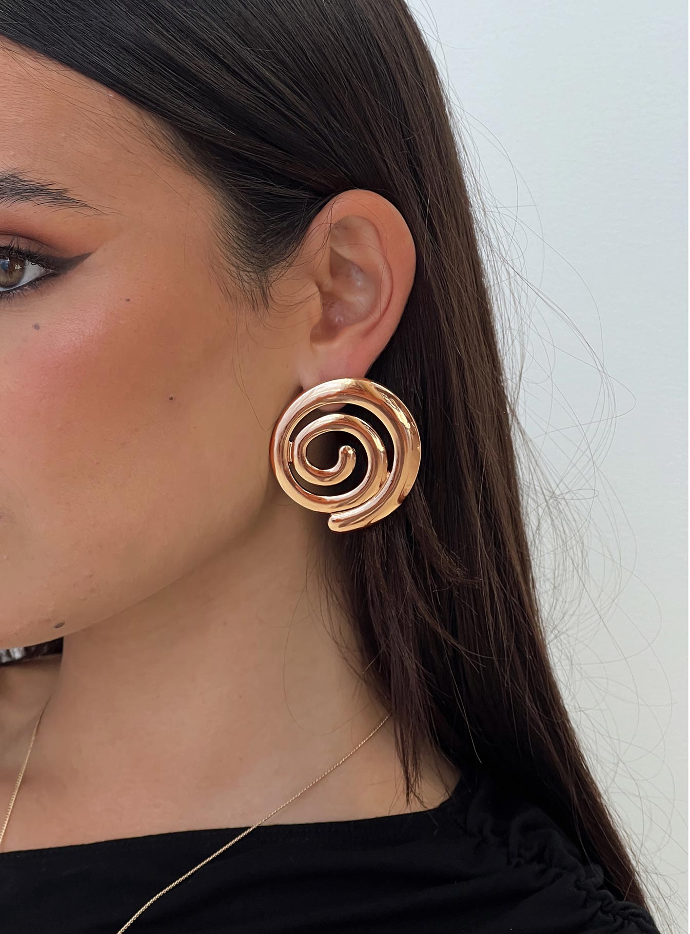 Sebina Swirl Earrings Gold、mySite、solidvoid