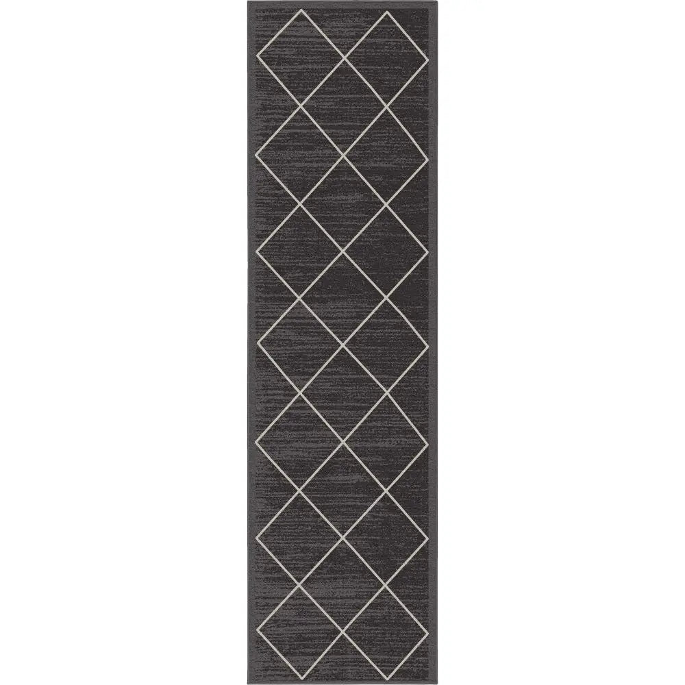Clover Grey Modern Trellis Flat-Weave Cotton Backing Rug、mySite、gigharbornorthrealestate