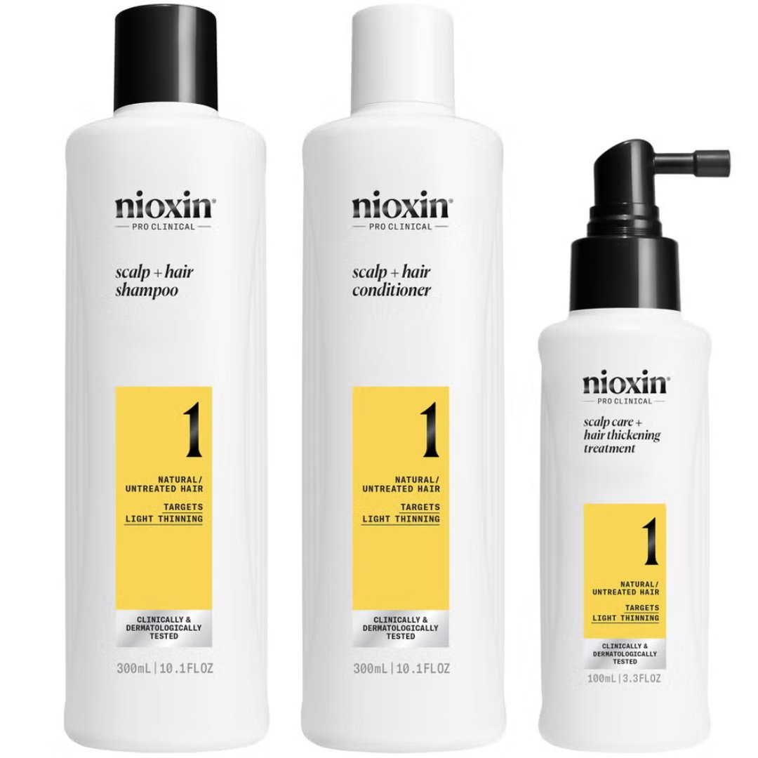  Nioxin Scalp and Hair Thickening System 1 for Natural Hair with Light Thinning Loyalty Kit、mySite、elrpsem3k