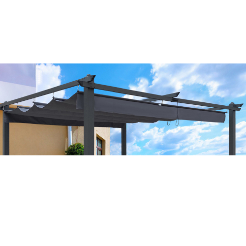 Replacement Canopy Top Cover Fabric for 13 x 10 Ft Outdoor Patio Retractable Pergola Sun-shelter Canopy、、eastwooduniform