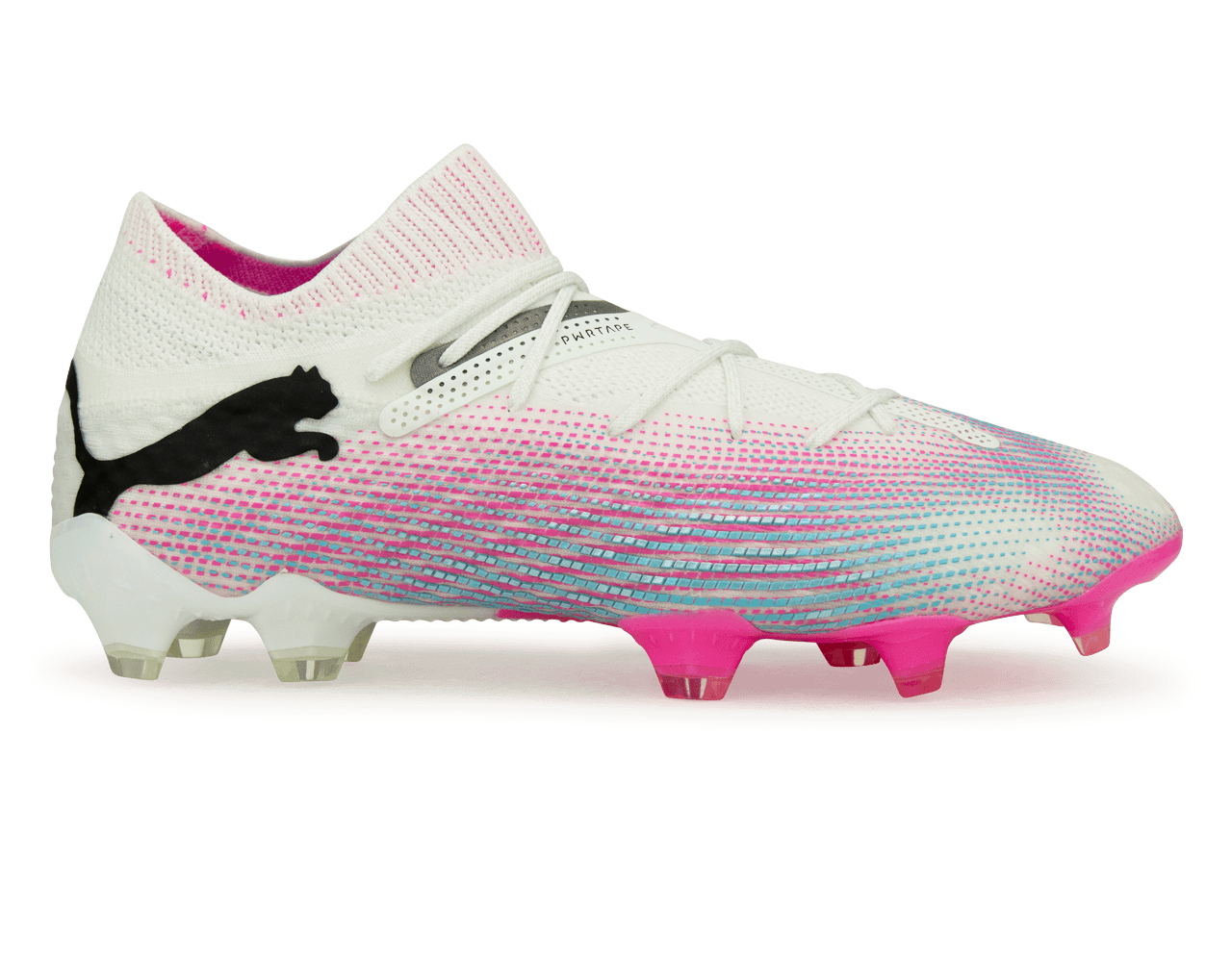 PUMA Men's Future 7 Ultimate FG/AG White/Black、mySite、noshort