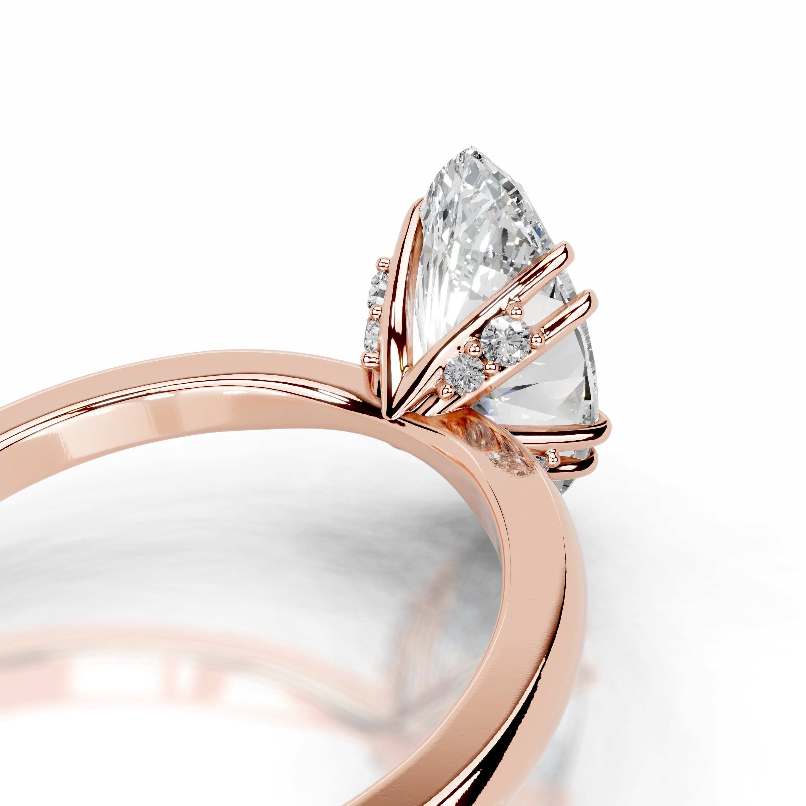 Badia Diamond Engagement Ring - 14K Rose Gold、mySite、hinf8tx79