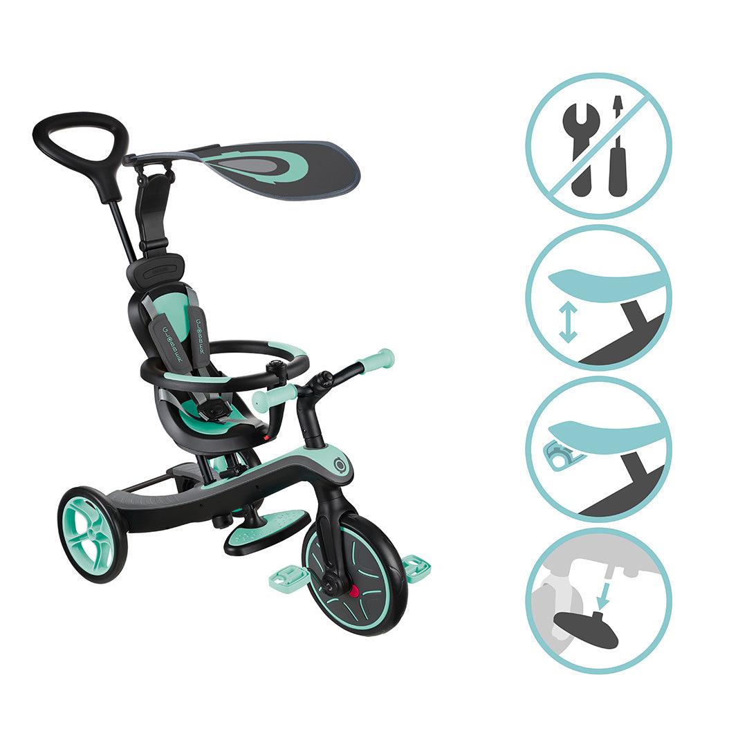 Globber Explorer Trike 4 in 1 - Mint、mySite、merchandisen