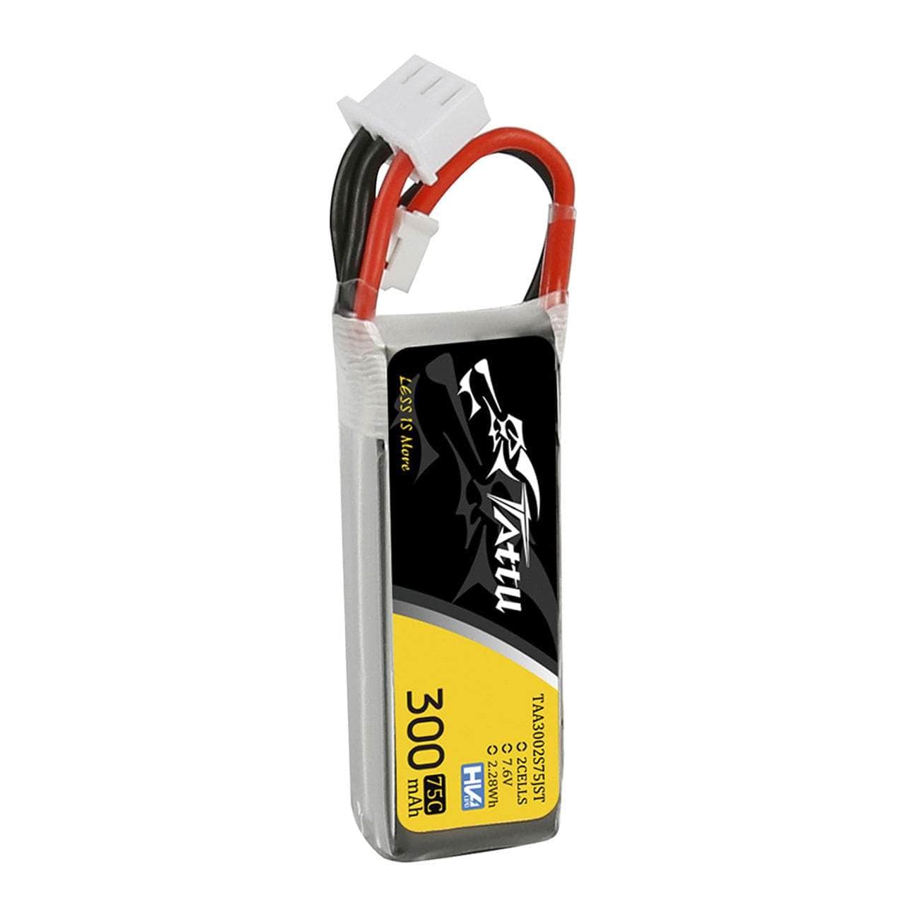 Tattu 7.6v 2S 300mAh 75C LiPo Micro Battery - JST、mySite、merchandisen