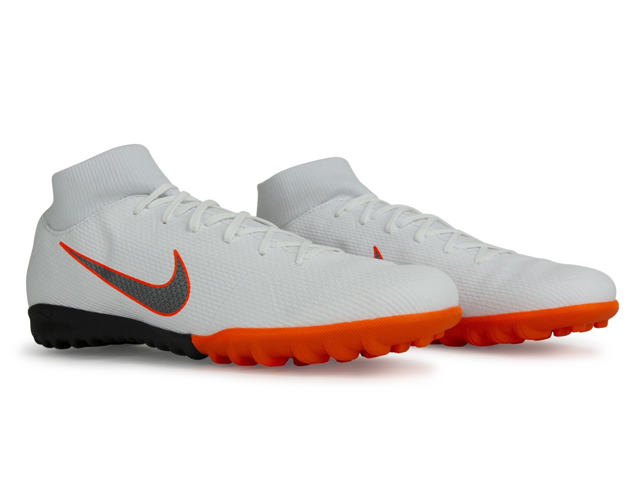 Nike Men's Mercurial SuperflyX 6 Academy Turf Soccer Shoes White/Metalic Cool Grey/Total Orange、mySite、bottomscart