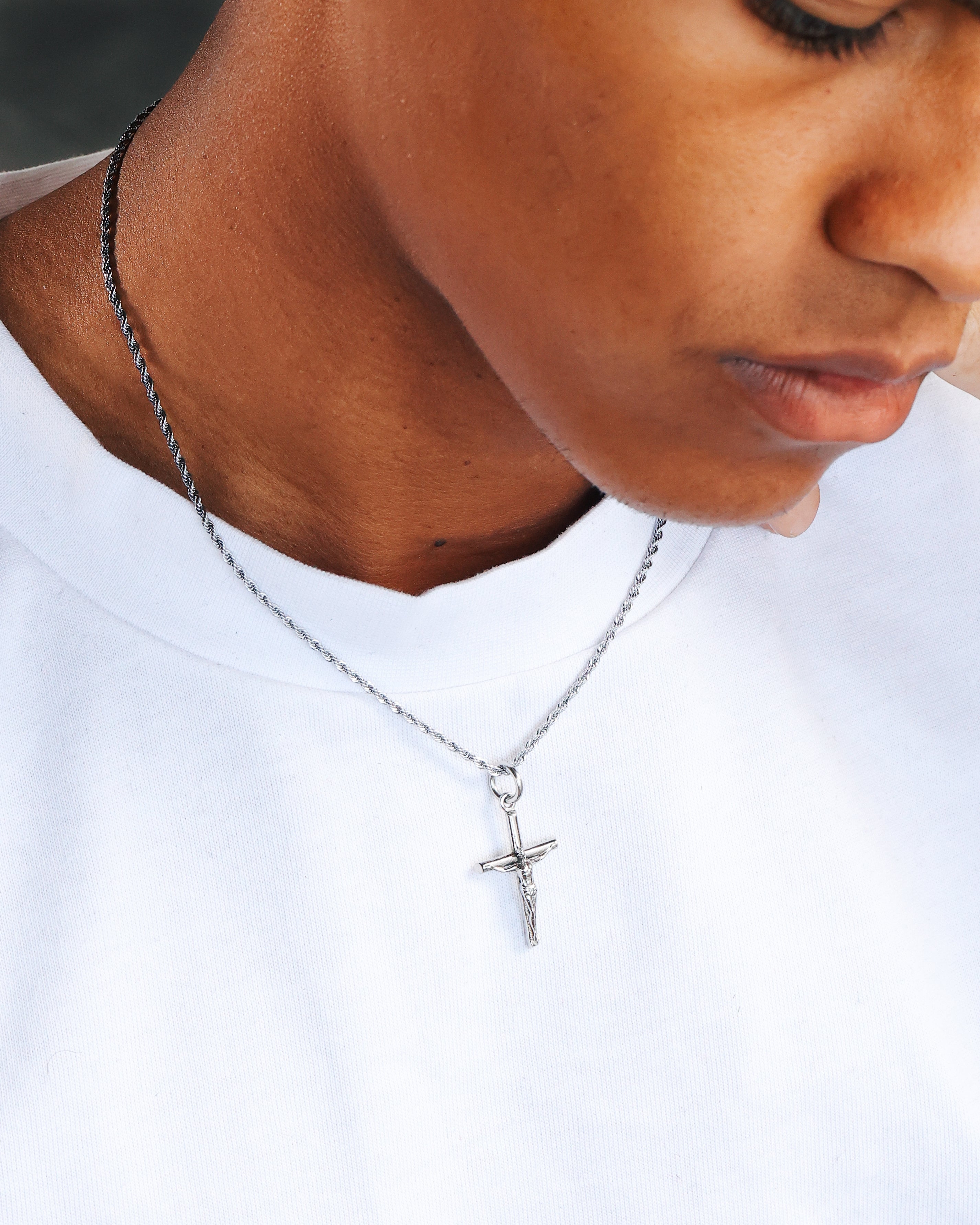 Saint Morta Crucifix Pendant White Gold、mySite、zt4zffjzw