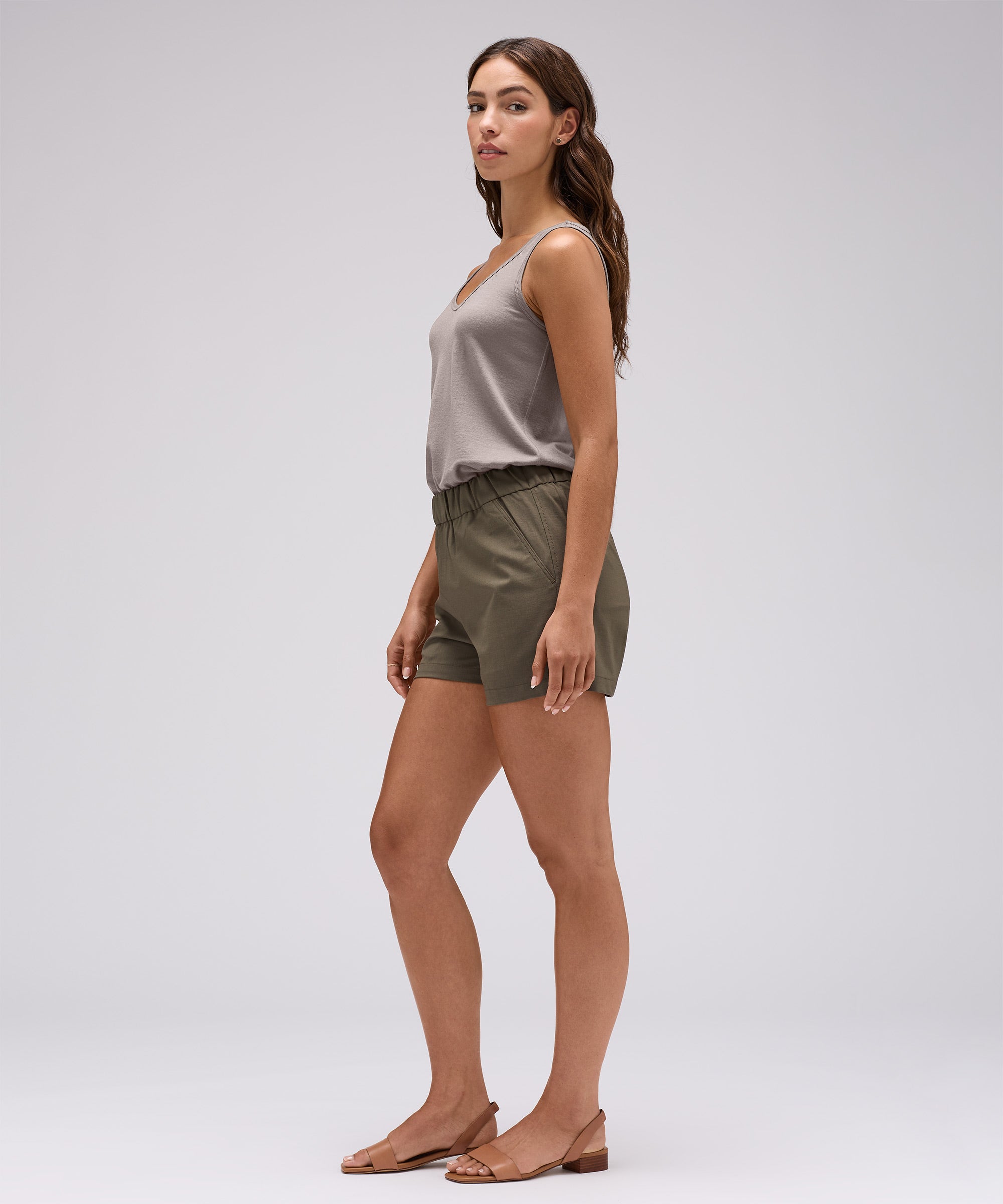 Women's Relaxed Merino V-Neck Tank、mySite、noshort