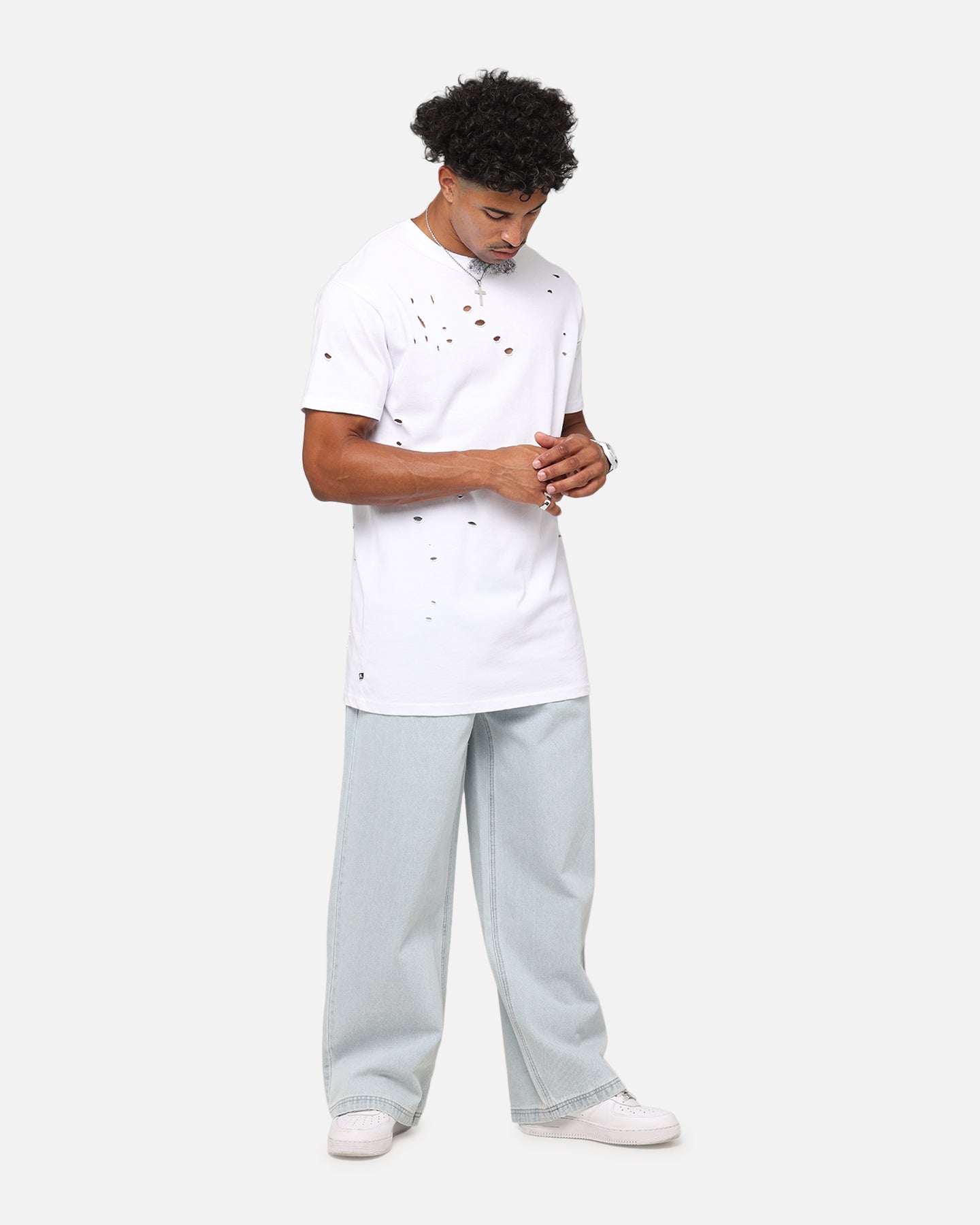 Saint Morta Distressed Lafayette T-Shirt White、mySite、zt4zffjzw