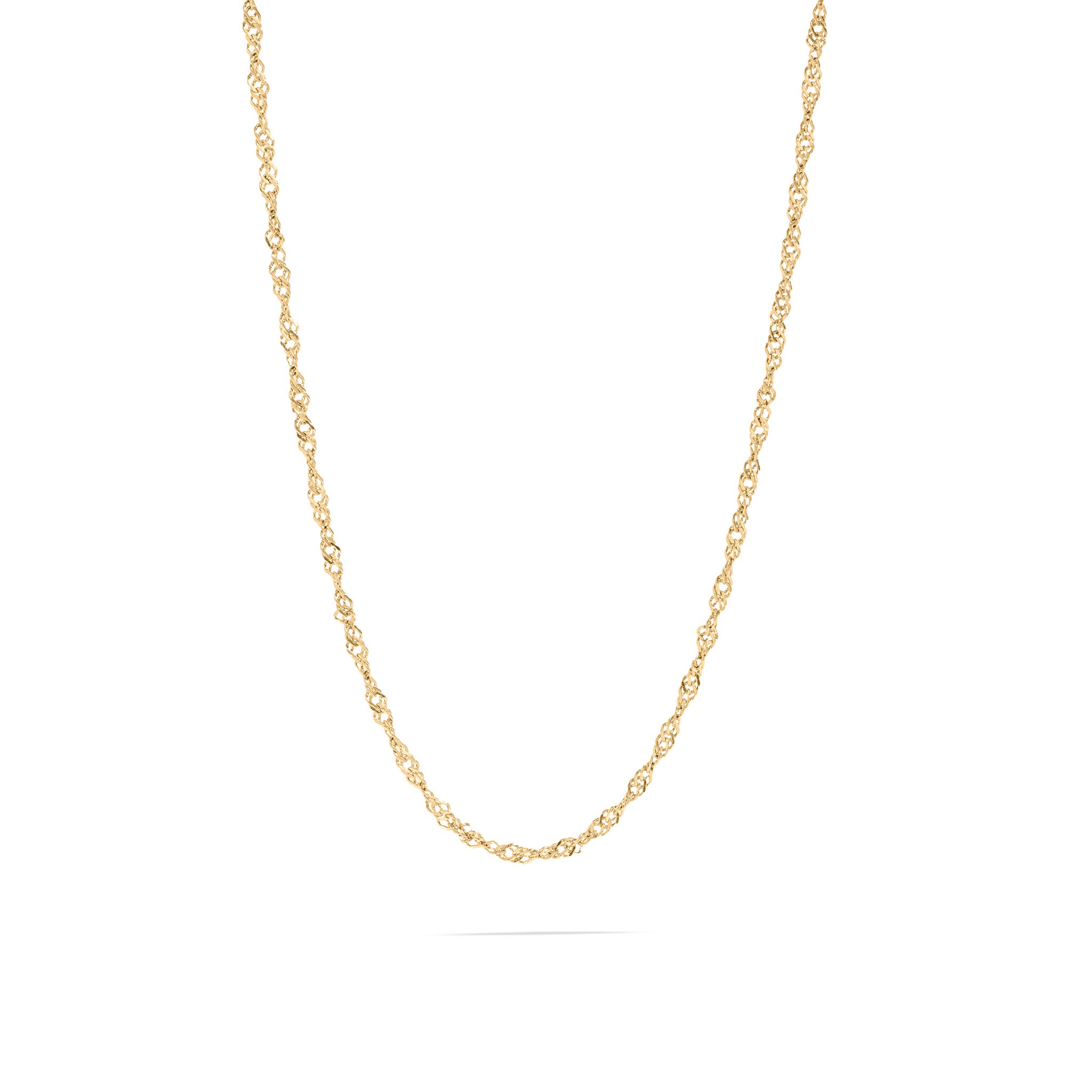 18K Gold PVD Stainless Steel Singapore Chain Necklace / CHN0095、mySite、dreamappss