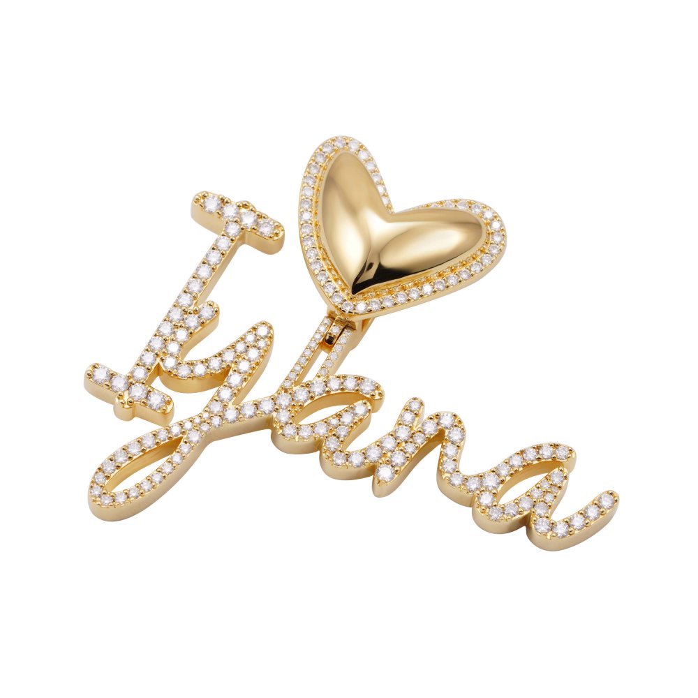 Iyana Custom Cursive Letters Pendant 14K Gold、mySite、hinf8tx79