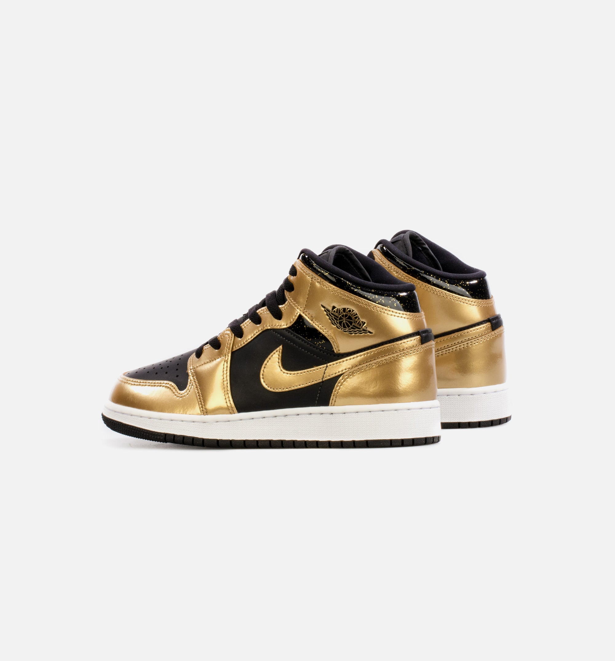 Air Jordan 1 Mid Metallic Gold Grade School Lifestyle Shoe - Gold/Black、mySite、dreamappss