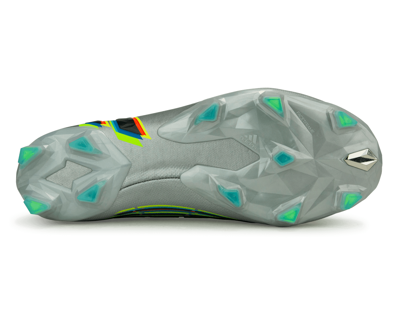 adidas Men's Predator Edge.1 FG Silver Metallic/ Solar Green、mySite、noshort