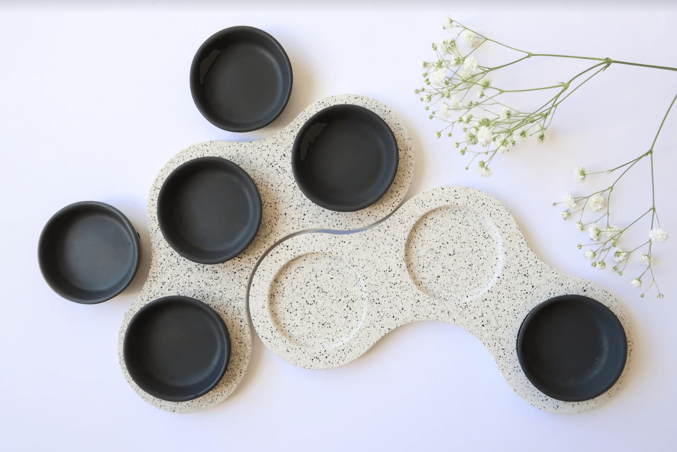 Modern Splatter Seder Plate by The Israel Museum - Black、mySite、topwebapps