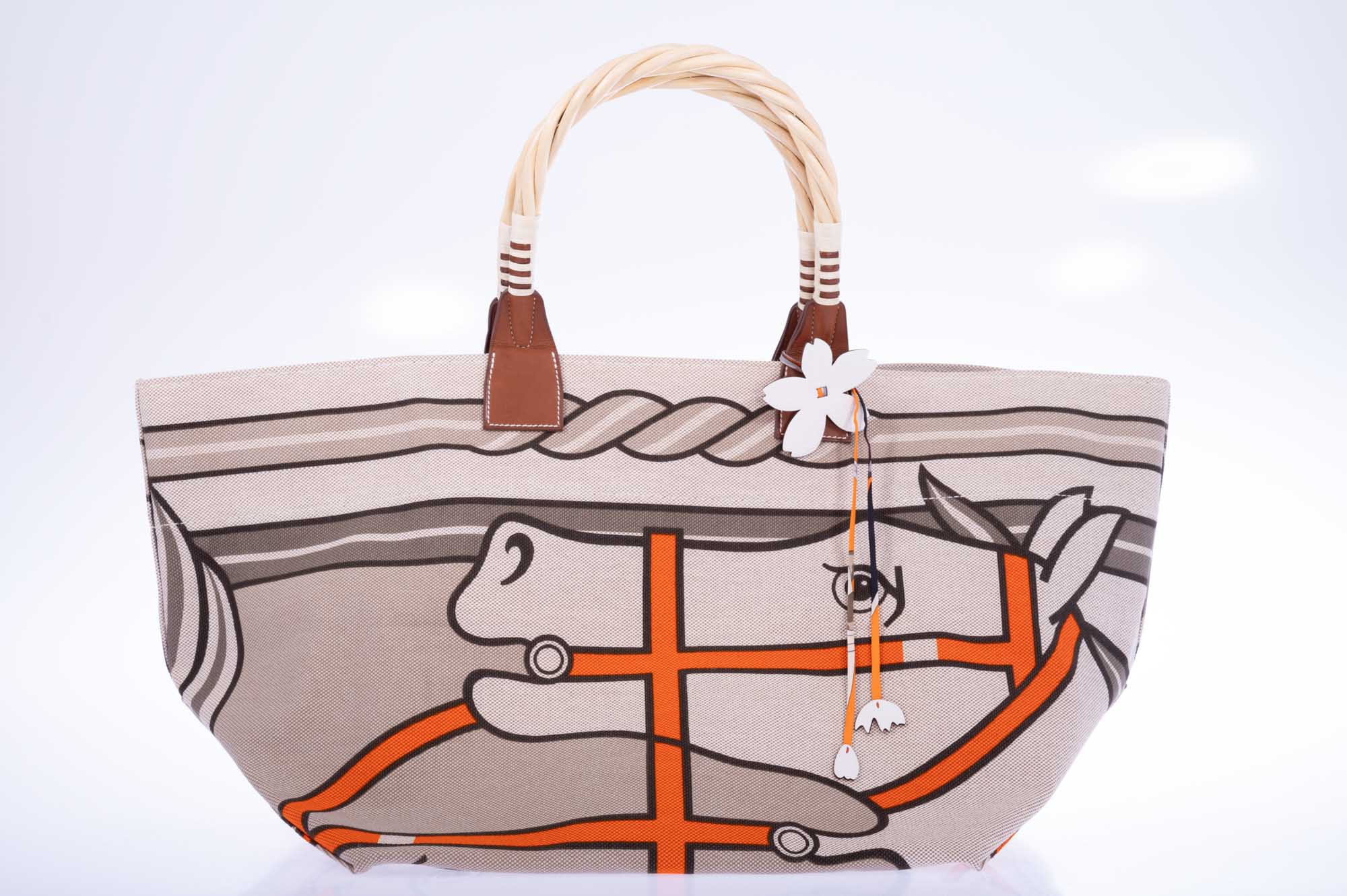 Hermès Steeple 31 Equestrian Canvas Tote Bag Limited Edition、mySite、garminoutage.com
