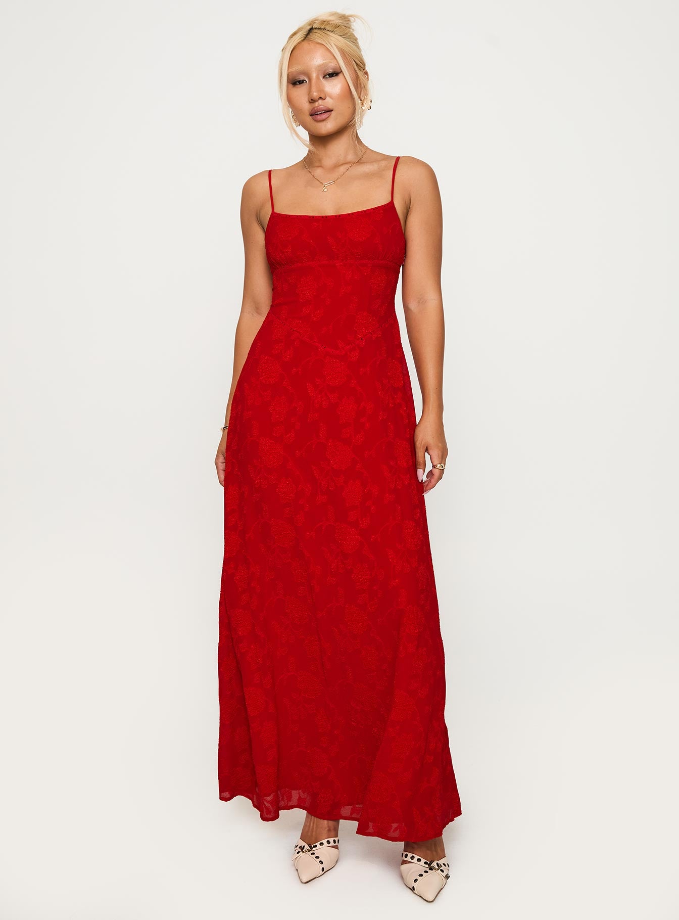 South Of France Maxi Dress Red、mySite、solidvoid