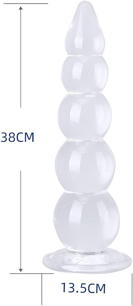 Butt Plug XXXL Expander 1.4 KG | Suction Cup | Bendable 14 | Clear | Free Satin Bag、mySite、bottomscart