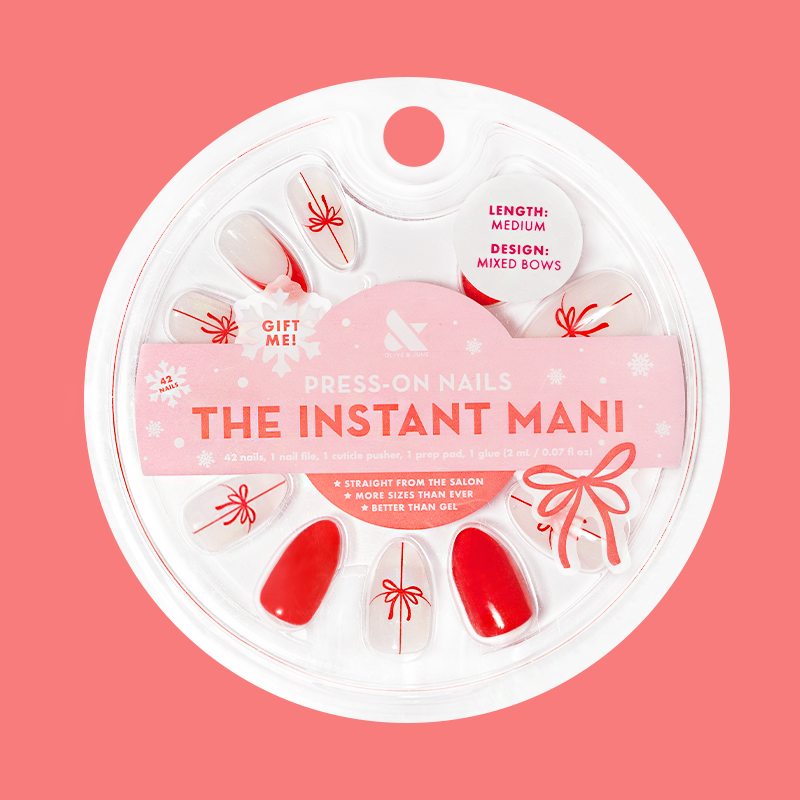 Mixed Bows - Press-On | Medium | Almond - Part of Set、mySite、solidvoid