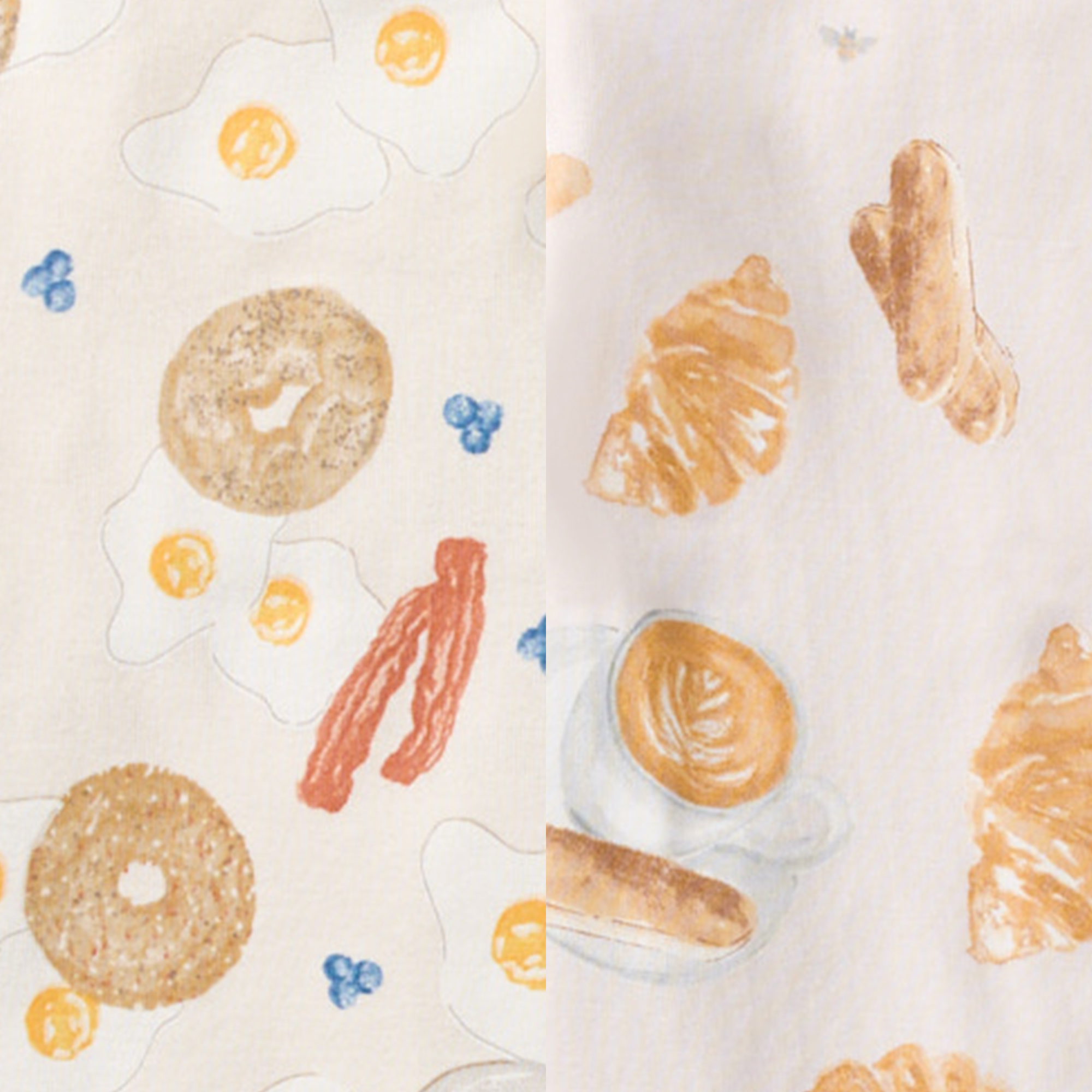 Eggs & Coffee Organic Two-Piece Pajamas 2 Pack、mySite、g9winljtr