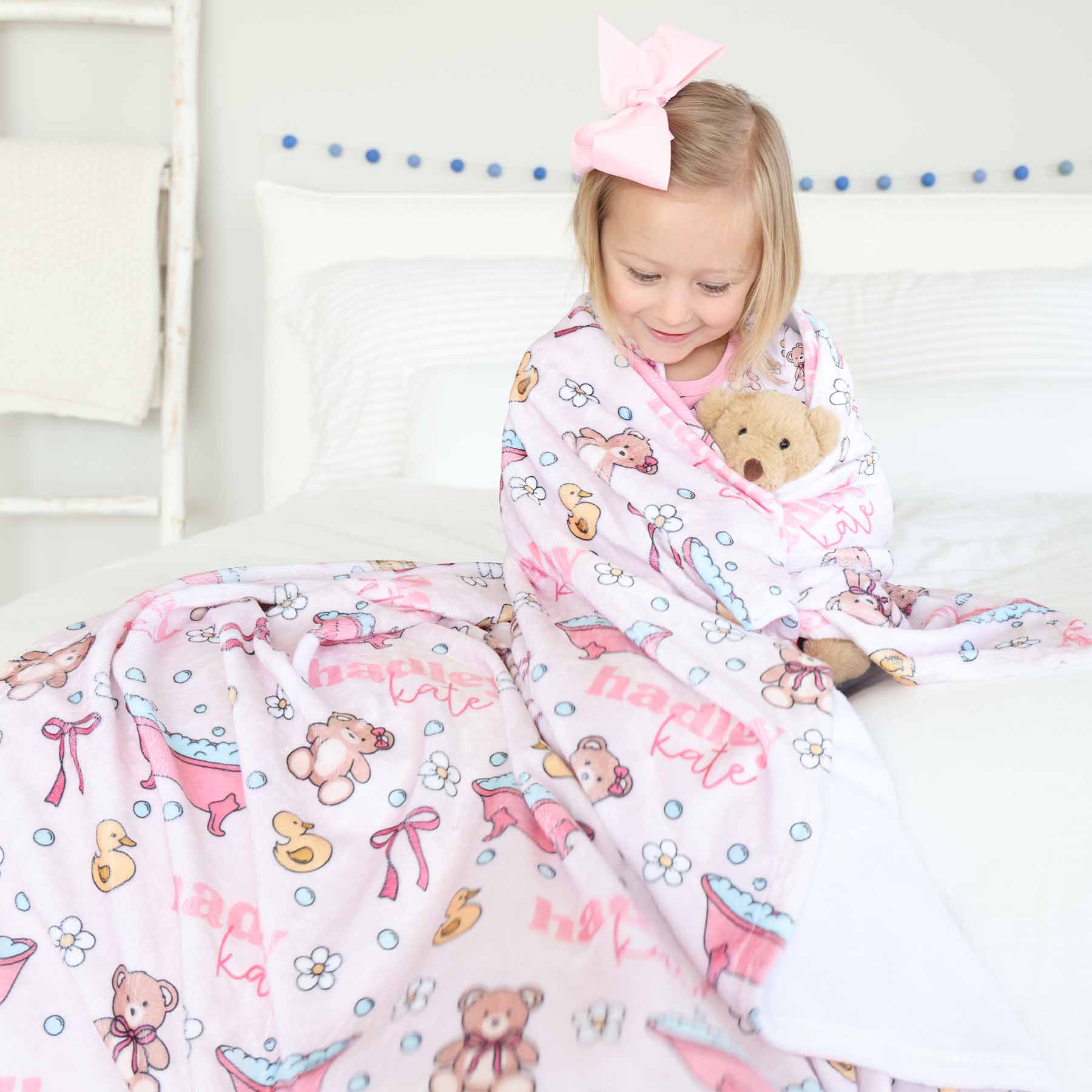  Bathtime Besties Personalized Kids Blanket | Pink、mySite、layawaytickets