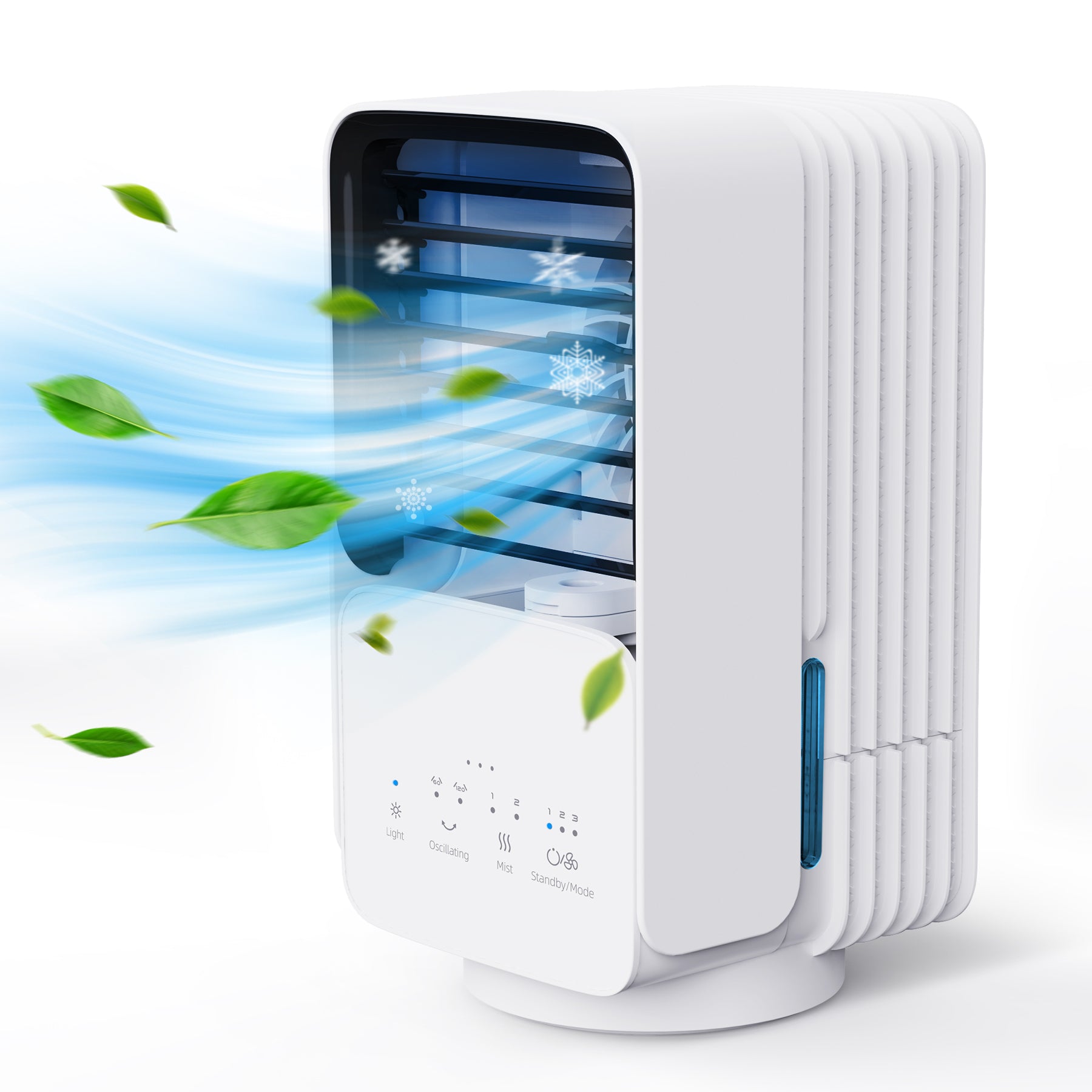 KLOUDIC Portable Air Conditioner Fan, Evaporative Air Cooler, USB Personal Desktop Cooling Fan with 3 Speeds,Small Air Cooler for Room、mySite、fannypackpong