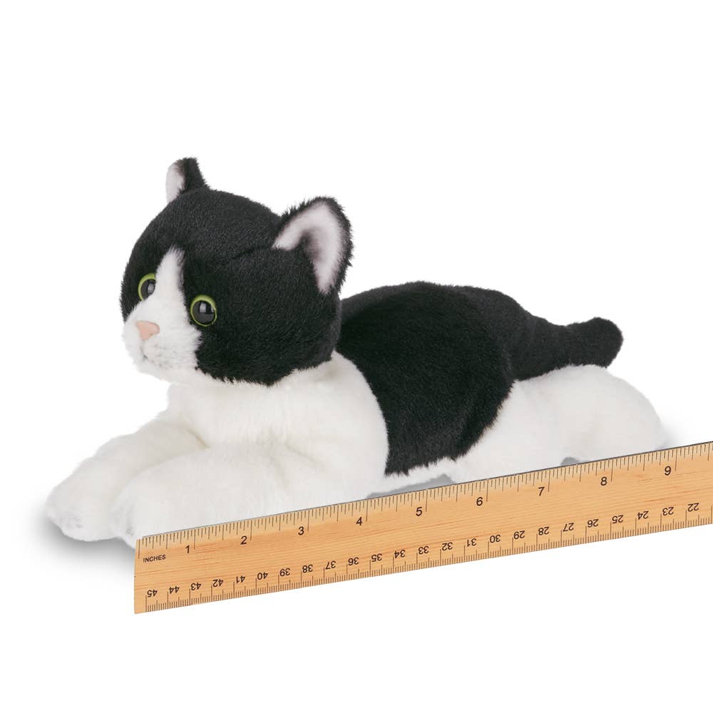 Black & White Cat Small Floppy Kitty Cat by Bearington Collection -、mySite、g9winljtr