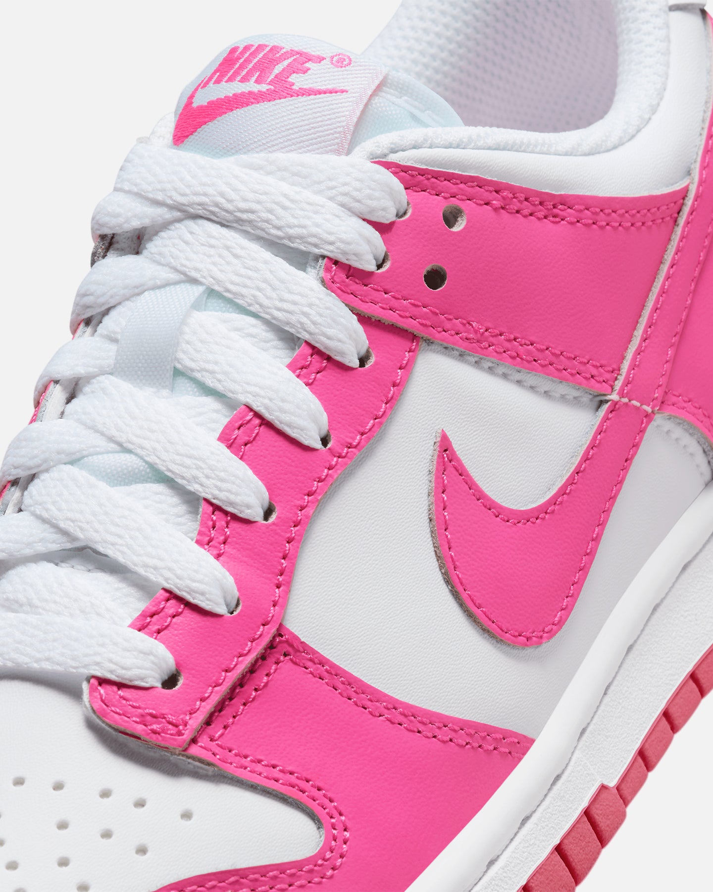 Nike Kids' Dunk Low (GS) White/Laser Fuchsia、mySite、zt4zffjzw