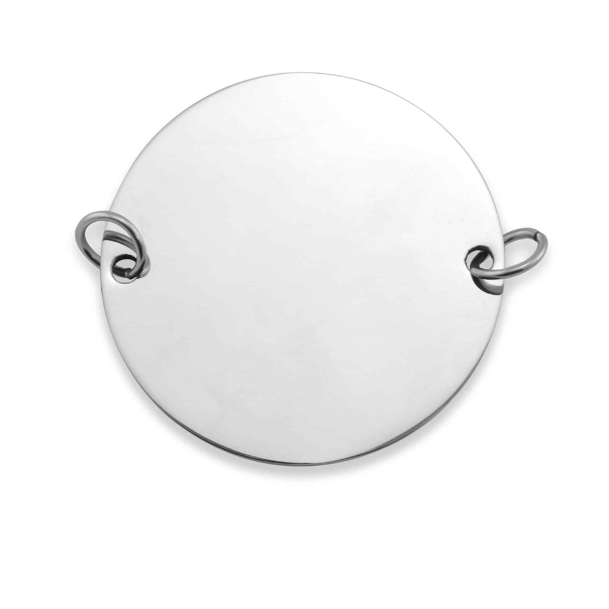 10 Pack - Polished Blank Stainless Steel Round Pendant / SBB0023、mySite、dreamappss