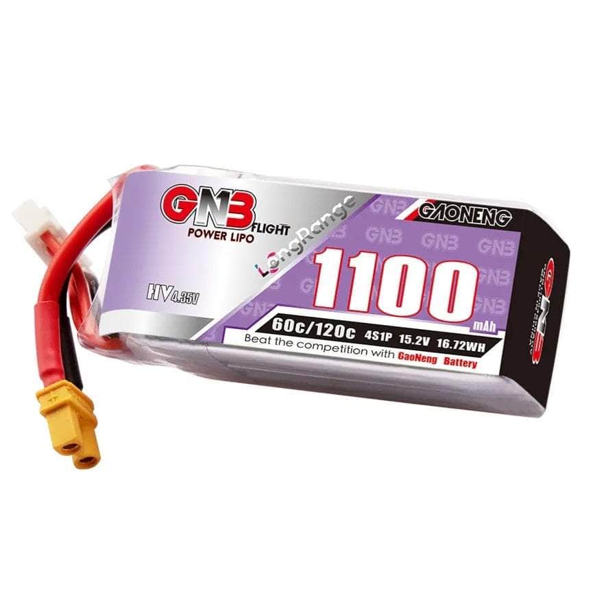  Gaoneng GNB 15.2V 4S 1100mAh 60C LiHV Battery - XT30、mySite、merchandisen