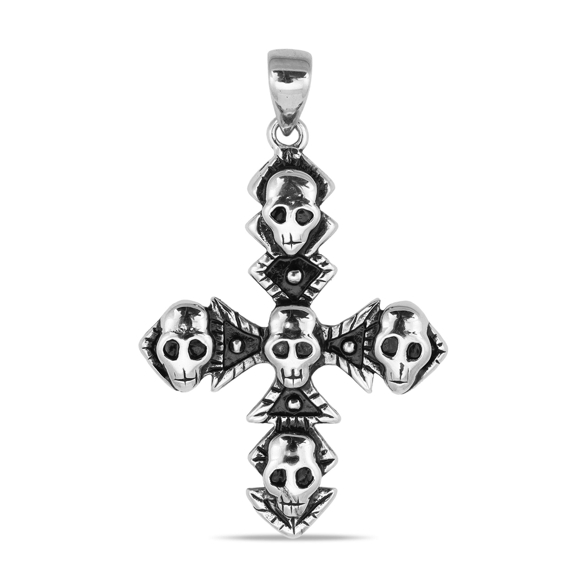 Stainless Steel Multi Skull Cross Pendant / PDK0133、mySite、dreamappss