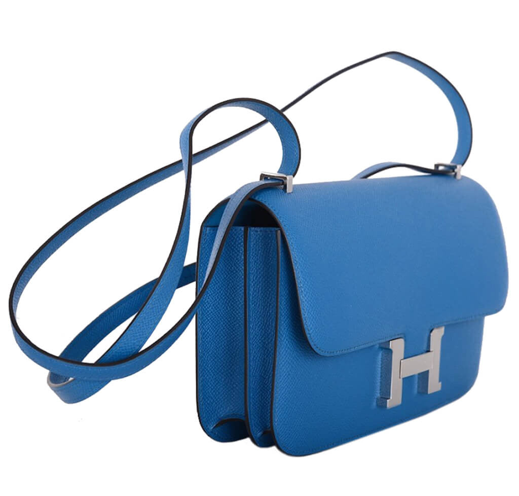 Hermès Constance Elan Bag 25 Blue Izmir Epsom、mySite、garminoutage.com