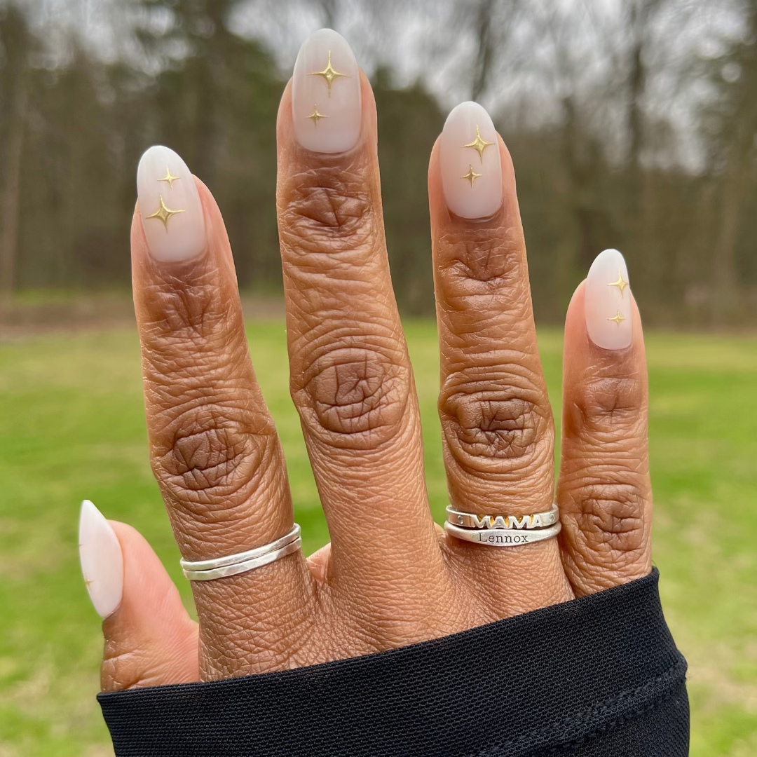 Puffy Sparkle - Press-On | Medium | Oval、mySite、solidvoid