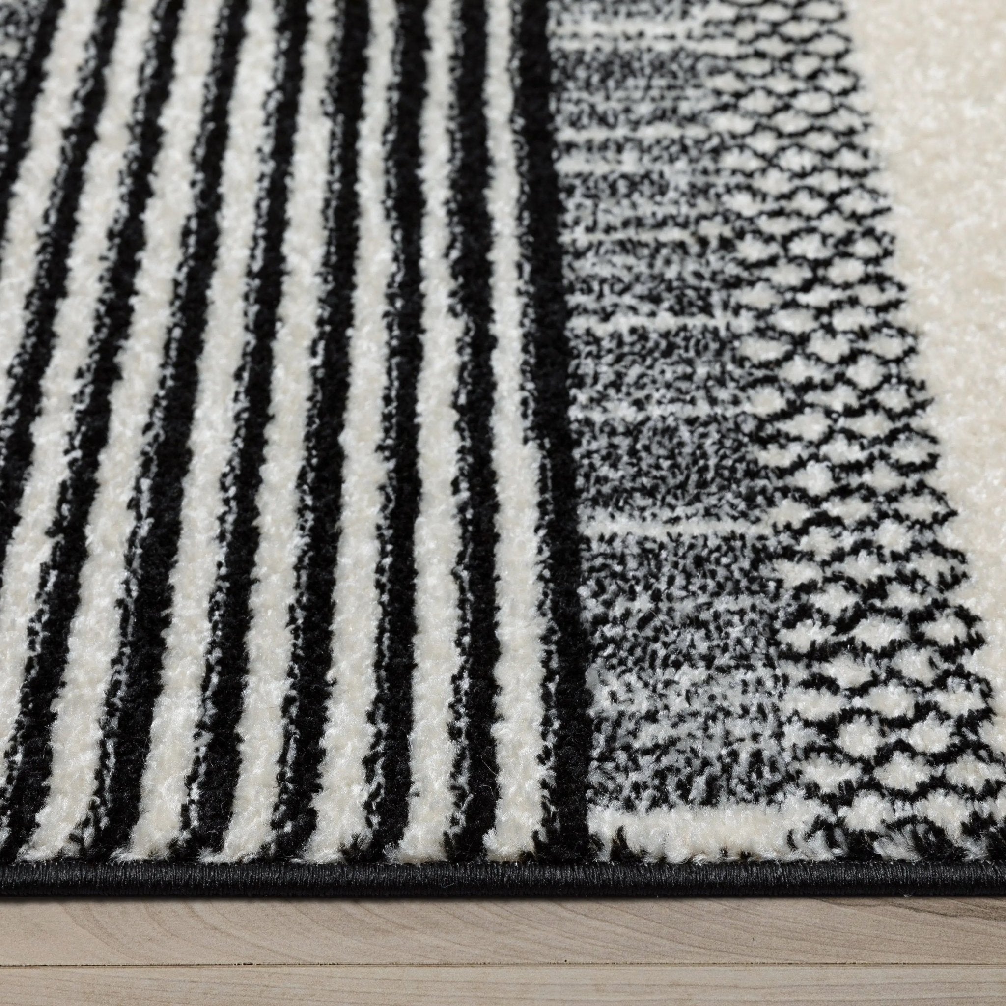 Well Woven Black & White Striped Rug – Living Room Luxury、mySite、gigharbornorthrealestate
