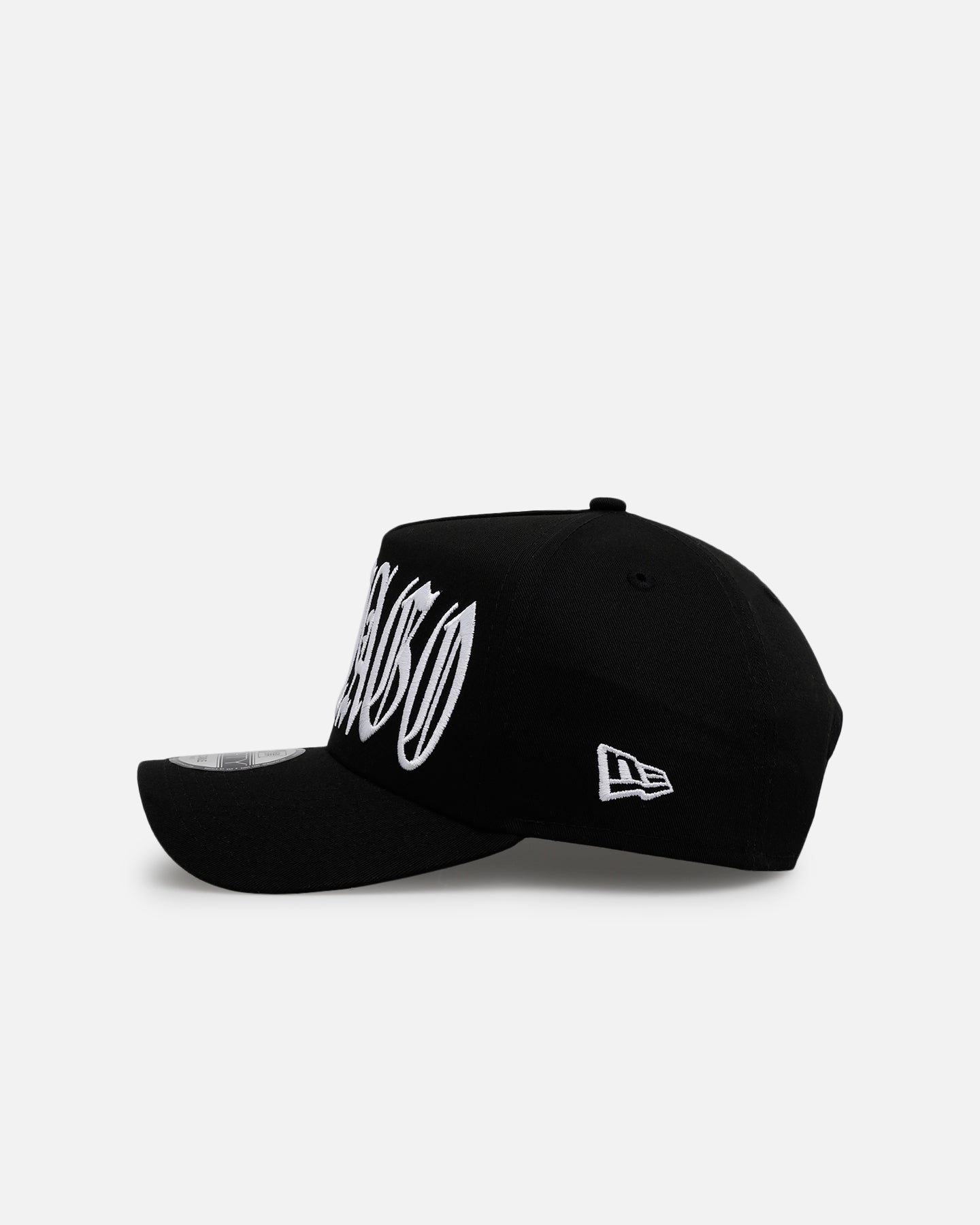 New Era Chicago White Sox 'Oversized Gothic Script Crown' 9FORTY A-Frame Snapback Black/White、mySite、zt4zffjzw
