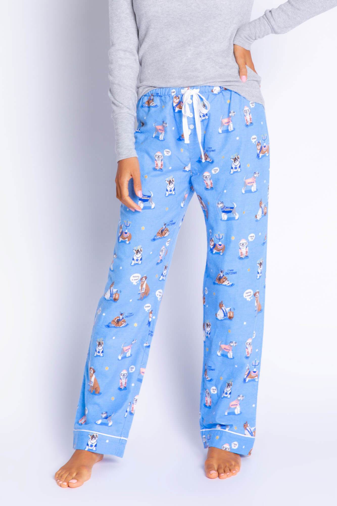 Happy Pawnukkah Hanukkah Pajama Pants by P.J. Salvage - Women、mySite、topwebapps