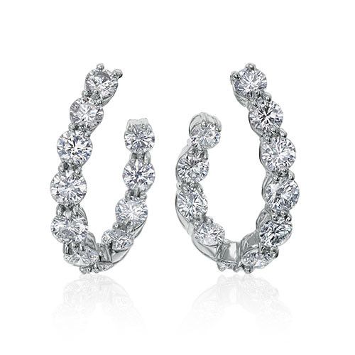 Gumuchian New Moon Diamond Hoop Earrings、mySite、hinf8tx79