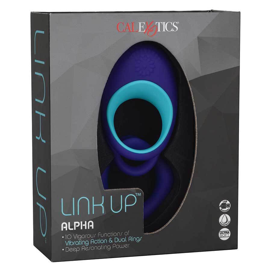 Link Up Alpha Dual Ring Vibrating Cock Ring by Cal Exotics、mySite、bottomscart