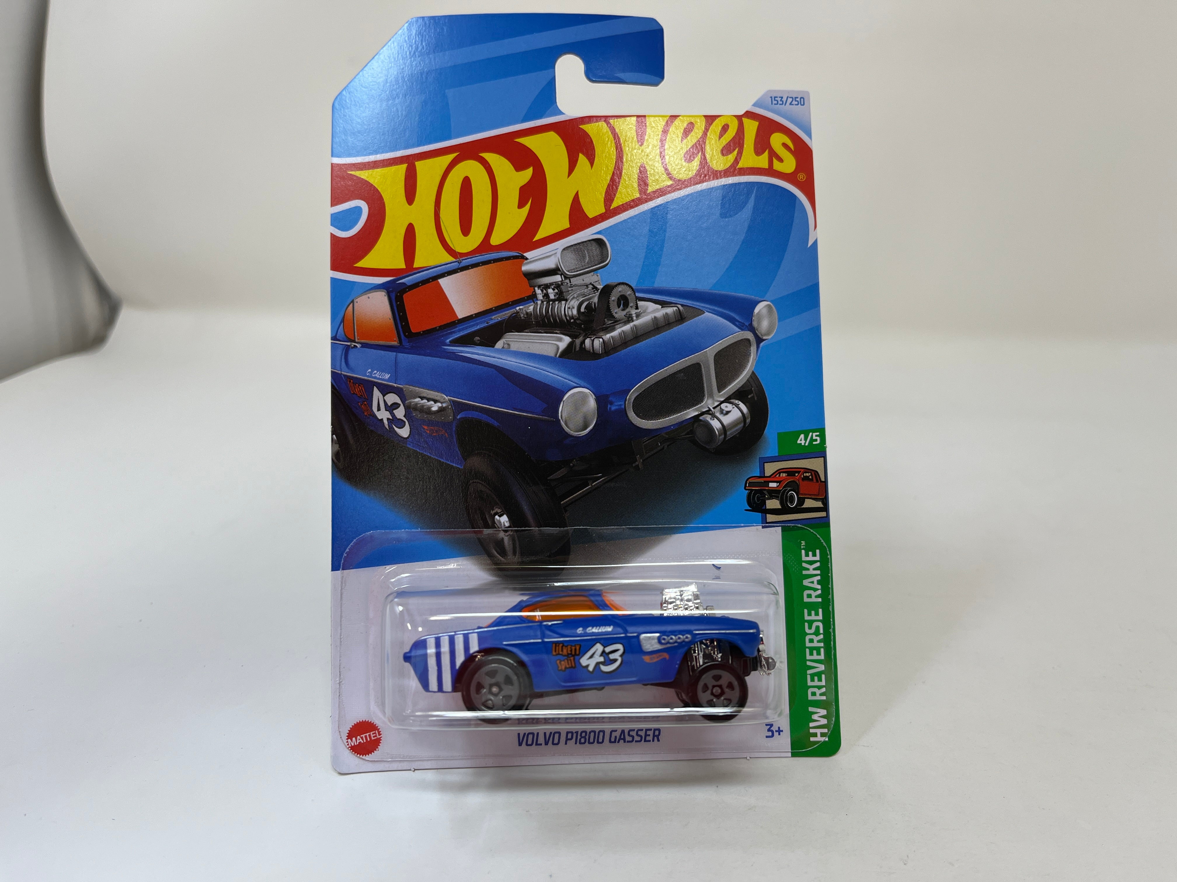 Volvo P1800 Gasser #153 * Blue * 2024 Hot Wheels Case J & H、mySite、hgirdovlk